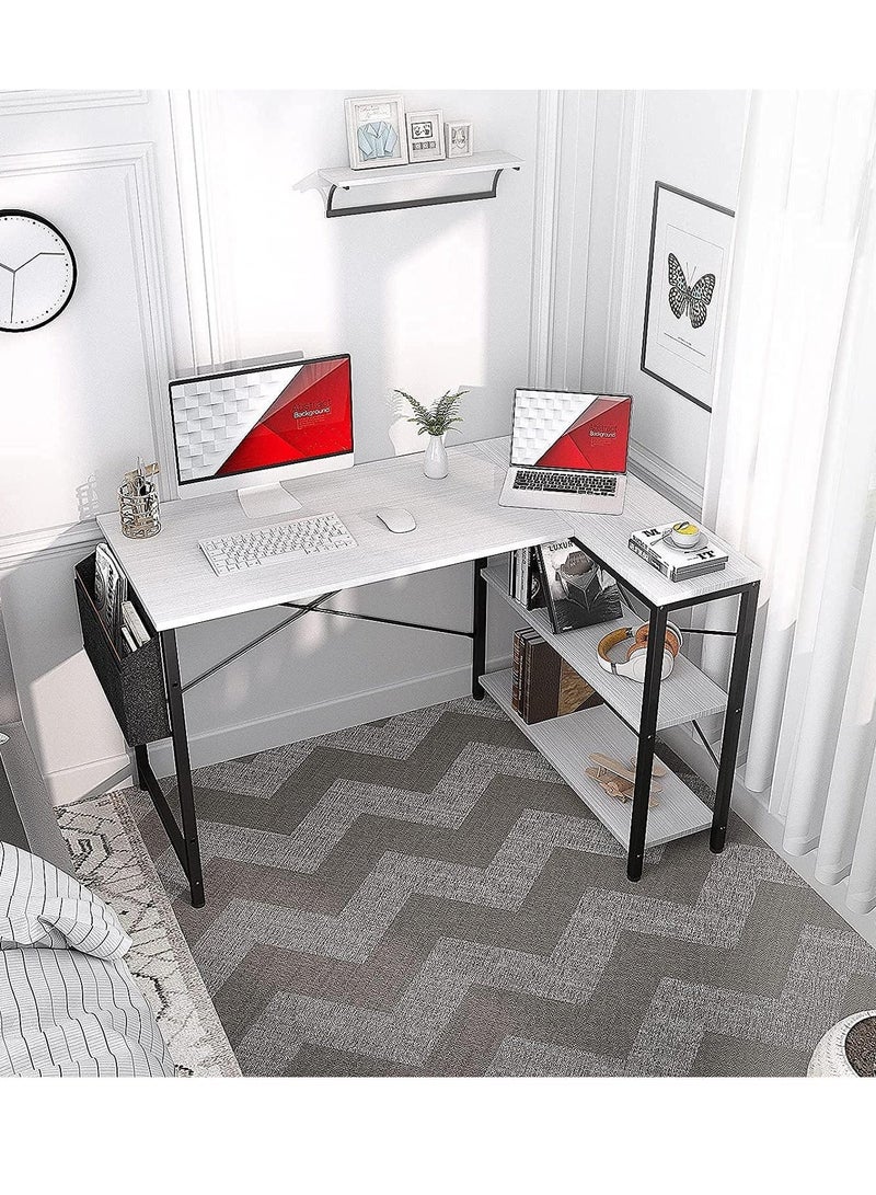 ZUIHAO 40" L Shaped Desk with Storage Shelves Corner Gaming Desk with Storage Bag Multifunctional Modern Wooden Table for Home Office - Image 4